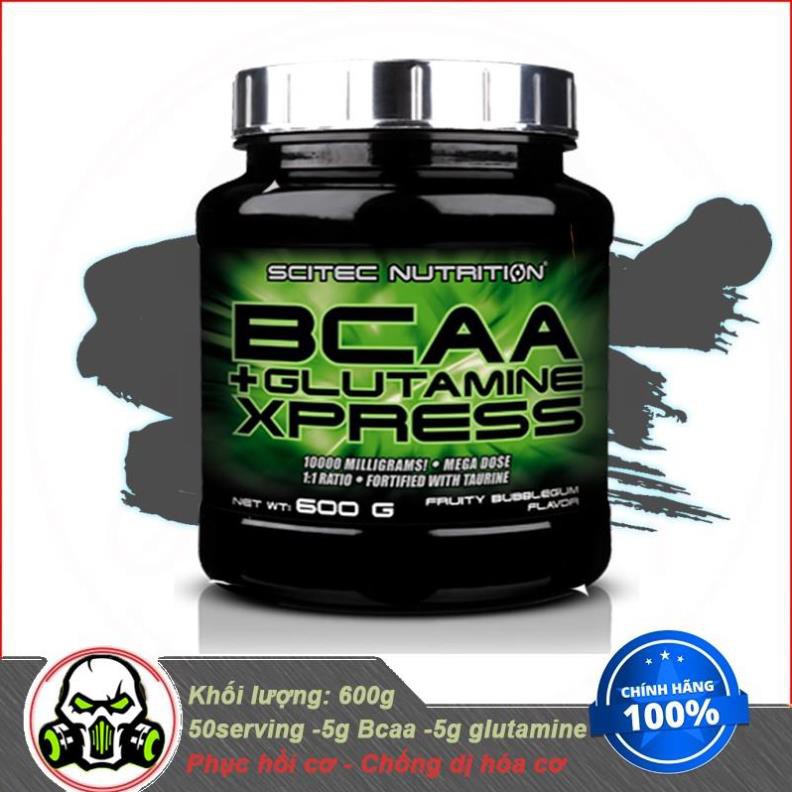 [Free Ship + Quà] Chống dị hóa và phục hồi cơ bắp Scitec Nutrition-Bcaa Glutamine Express 600g TPBS