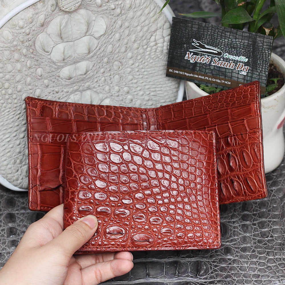 Ví  da bụng 2 mặt cá sấu cao cấp - Hàng tận xưởng , bảo hành 24 tháng