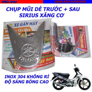 BỘ CHỤP MŨI DÈ INOX 304 GẮN XE YAMAHA SIRIUS XĂNG CƠ RC