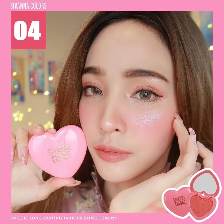 (Auth Thái) Phấn Má Hồng Bền Màu So Chic Long- Lasting 16-Hour Blush Sivanna Colors HF6025