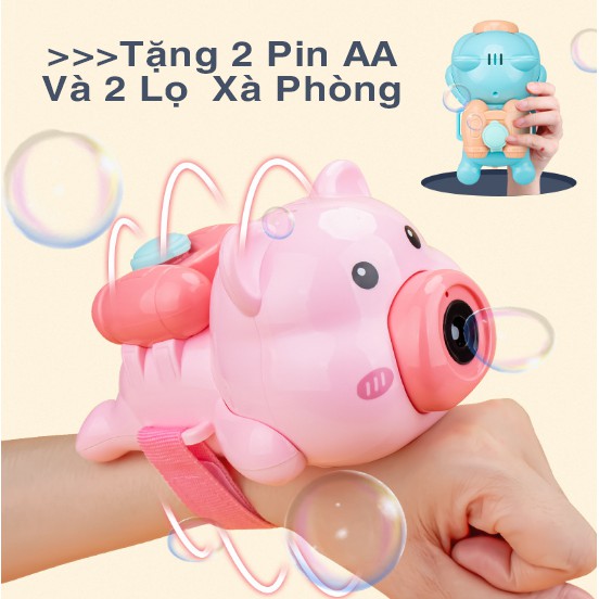 Súng Bắn Bong Bóng Xà Phòng Loại Đẹp (Tặng Kèm 2 Lọ Nước và 1 Gói Xà Phòng)