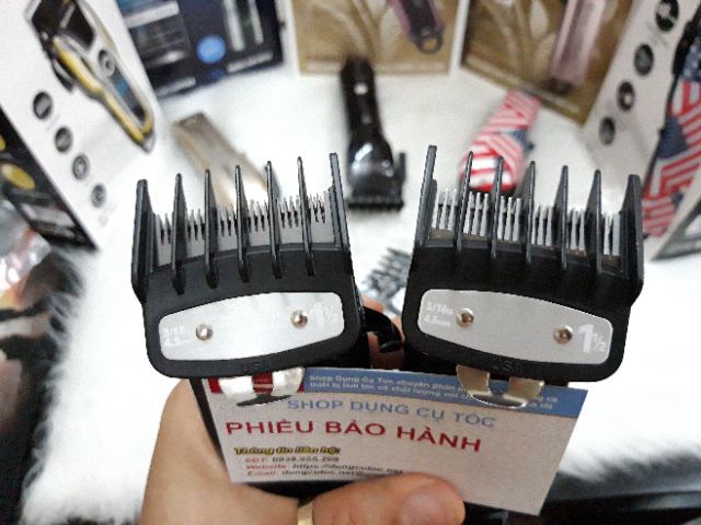 Cữ Tông Đơ Gá Thép 4.5mm USA Cho Tông Đơ Wahl, Kemei, Bộ 2 Cữ Thép Cao Cấp.(Ảnh thật)