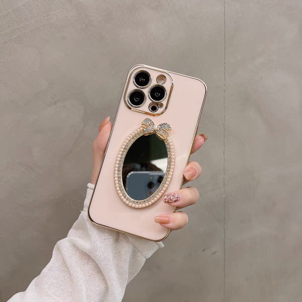 Ốp Điện Thoại tpu Mềm Mạ Gương Tròn Cho Iphone 7plus 12 pro max 11 pro max xs max xr x 13promax