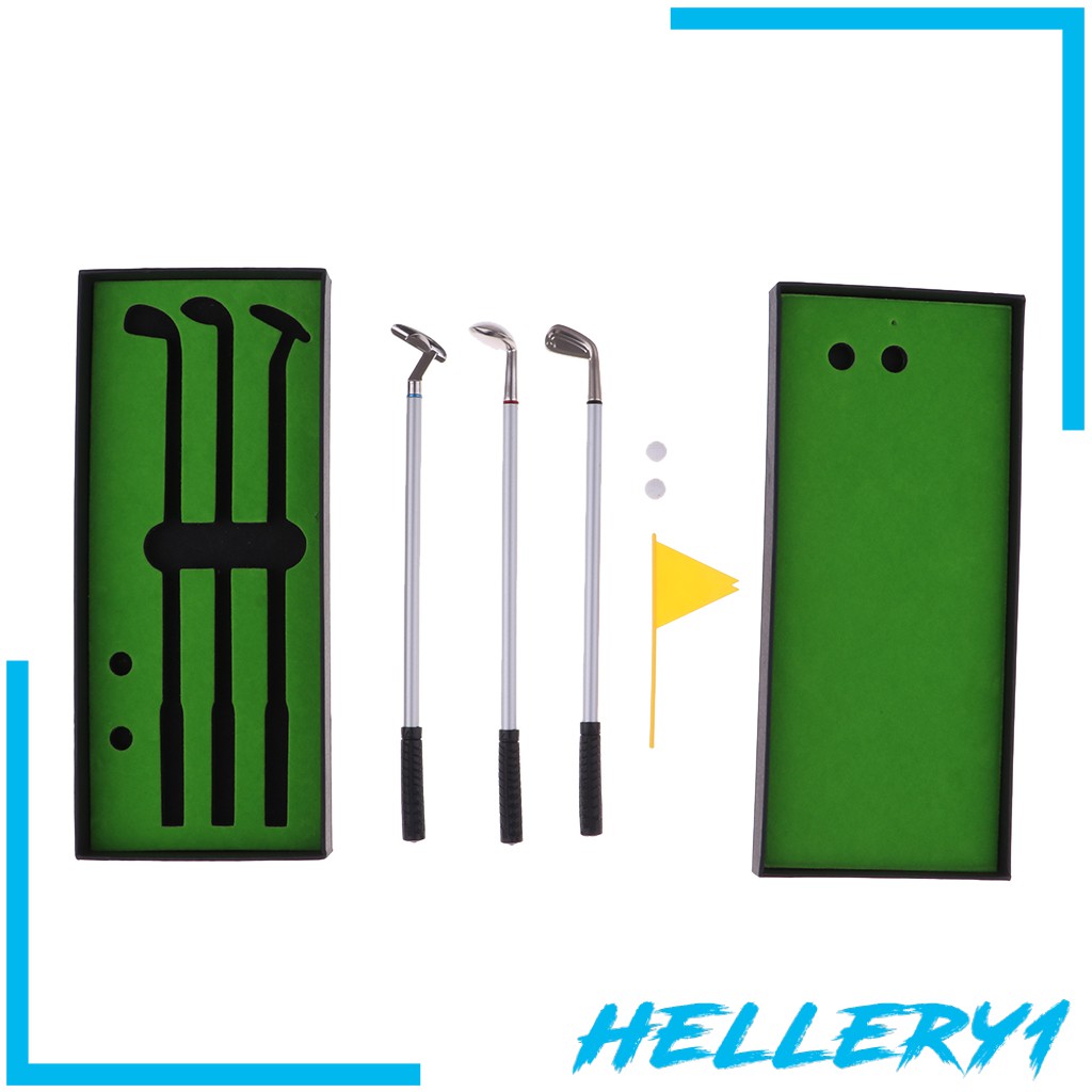 [HELLERY1] Golf Club Putter Ballpoint Pen Box Ball Desktop Gift Table Decor Golfer Gift