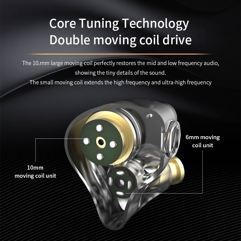 Tai Nghe Nhét Tai BGVP Cân 2DD Có Dây Âm Thanh 6D Sống Động