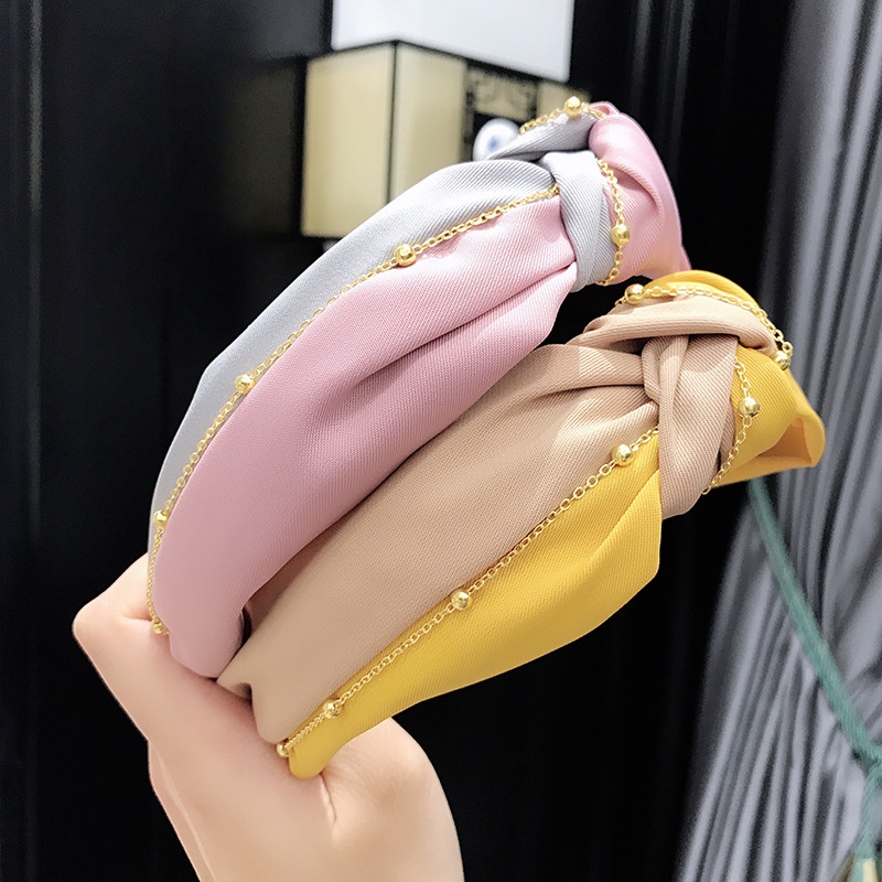 Băng Đô Cài Tóc Dạng Nút Thắt Hai Màu Sắc Thời Trang