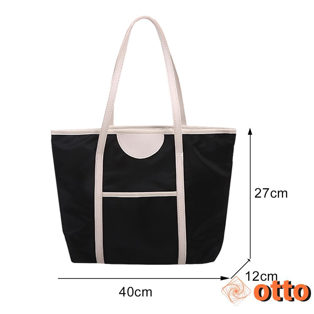 Women Hit Color Shoulder Bag Street Large Capacity Handbags Casual Lady Oxfold Top-handle Satchel