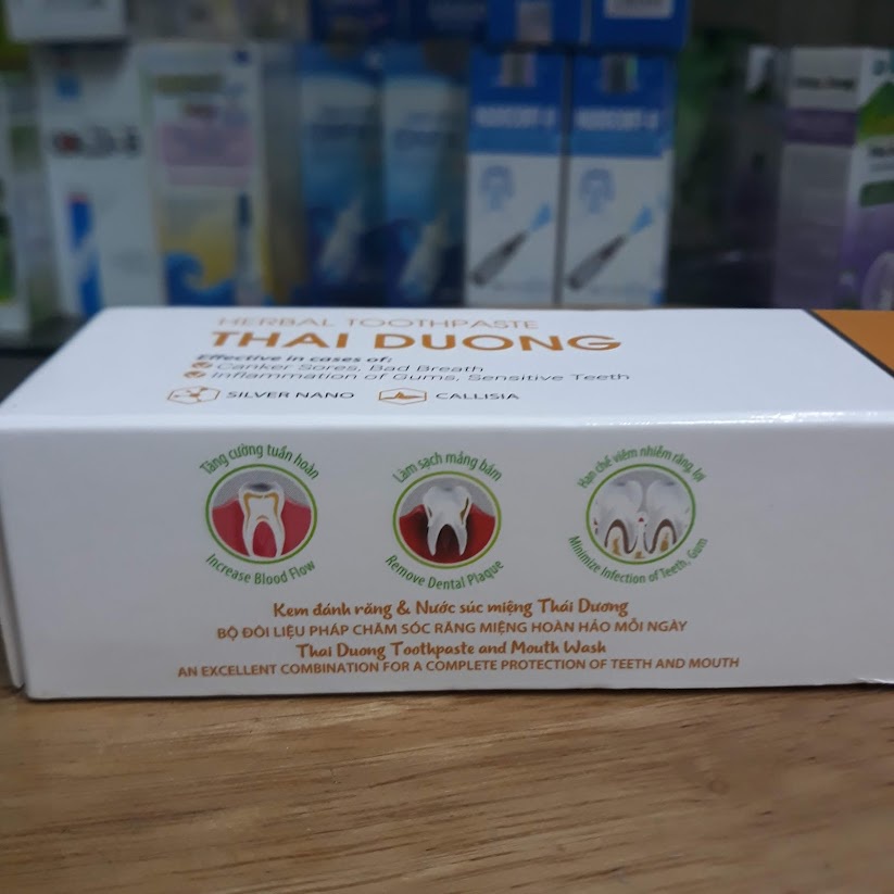 Kem Đánh Răng Dược Liệu Thái Dương 150g - Nhiệt Miệng, Hôi Miệng, Viêm Lợi, Răng Nhạy Cảm