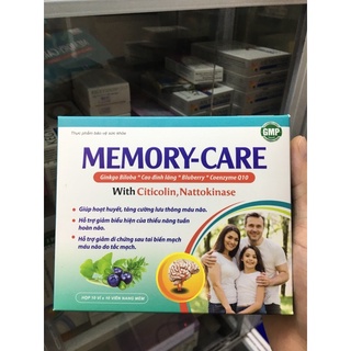 MEMORY CARE, Viên uống bổ não, Hoạt huyết dưỡng não, tăng cường lưu thông máu não, giảm đau đầu tốt cho sức khỏe