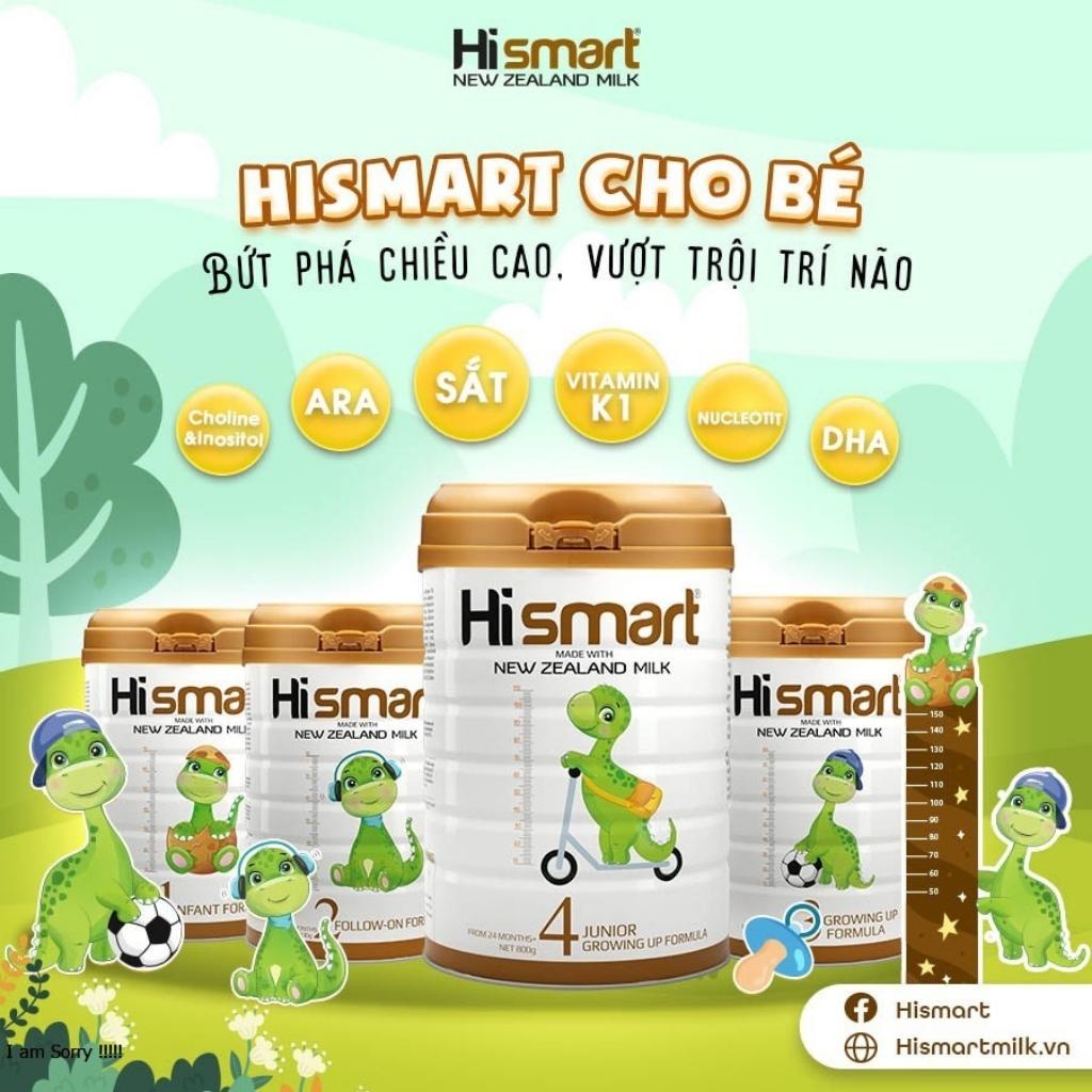 Sữa Bột Hismart  Số 1,2,3,4 Lon 800g Xuất Xứ 100% New Zeland