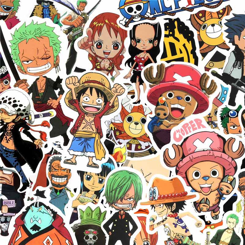 Mới 1 Miếng Dán Trang Trí Chống Thấm Nước Hình Nhân Vật Luffy Zoro Nami Robin Trong One Piece Mới