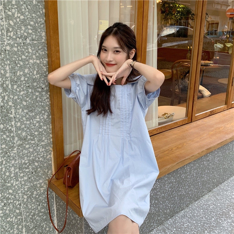 Đầm Chữ A Thiết Kế Tay Phồng Cổ Vuông Thời Trang Dành Cho Nữ