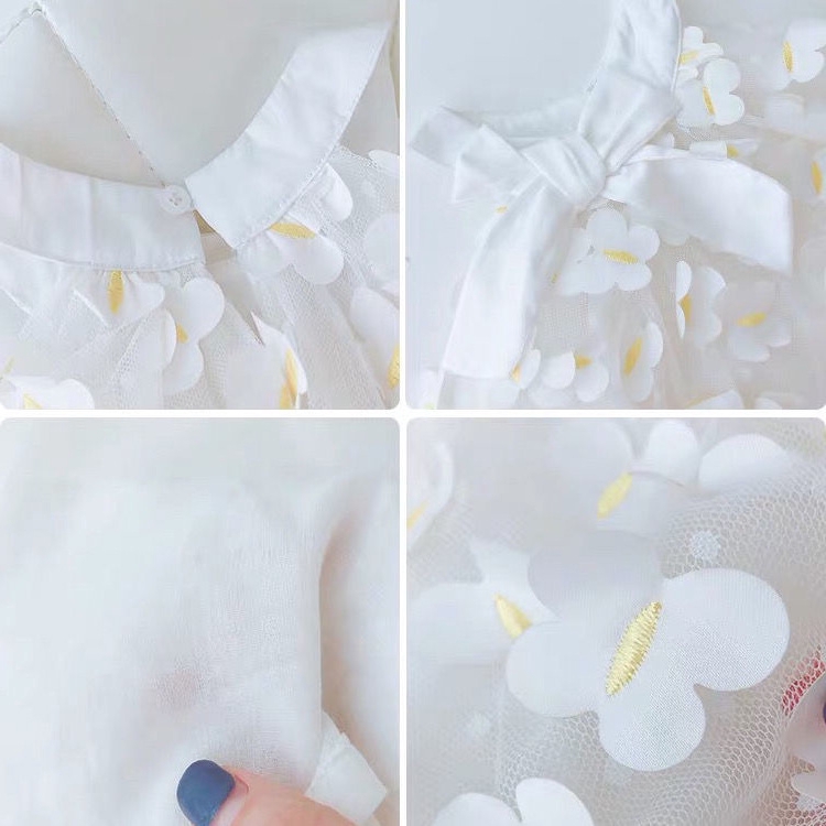 Váy cho bé gái trang trí ruy băng nơ dễ thương