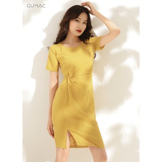 Đầm nữ body xoắn eo GUMAC MS10927_VANG