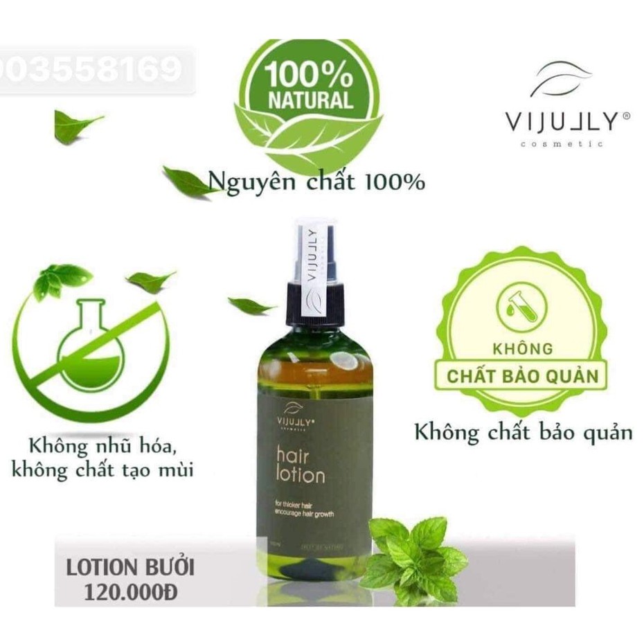 Xịt bưởi vijully 100ml, tinh dầu bưởi vijuly giúp ngăn ngừa rụng tóc kích thích nhanh mọc tóc dài tóc hiệu quả