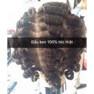Đầu Ken tóc thật 100% cho salon uốn duỗi làm hoá chất