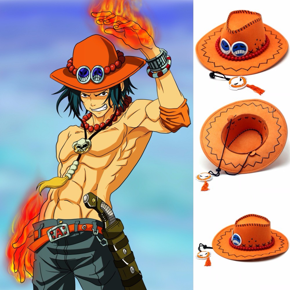 Nón của nhân vật phim Anime One Piece portgas D Ace Cosplay Hat In stock