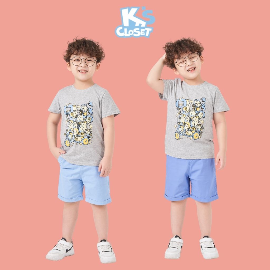 Bộ quần áo cộc tay bé trai K'S CLOSET (03 09 Tuổi) K335ONS