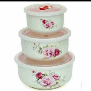 Bộ 3 tô sứ lạnh cao cấp Hàn Quốc có nắp hút chân không
