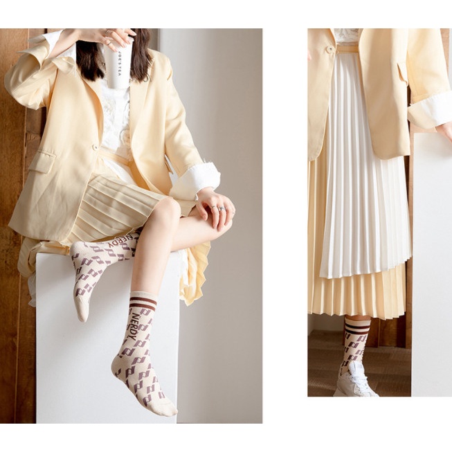 Vớ Tất NERDY cao cổ Nam Nữ phong cách thể thao, trẻ trung, năng động.