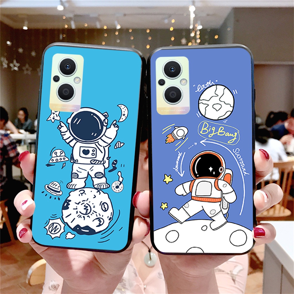 Ốp lưng Oppo Reno 7 5G - Reno 7z 5G ( Reno7 5G - Reno7 Z 5G) phi hành thám hiểu mặt trăng cực cute