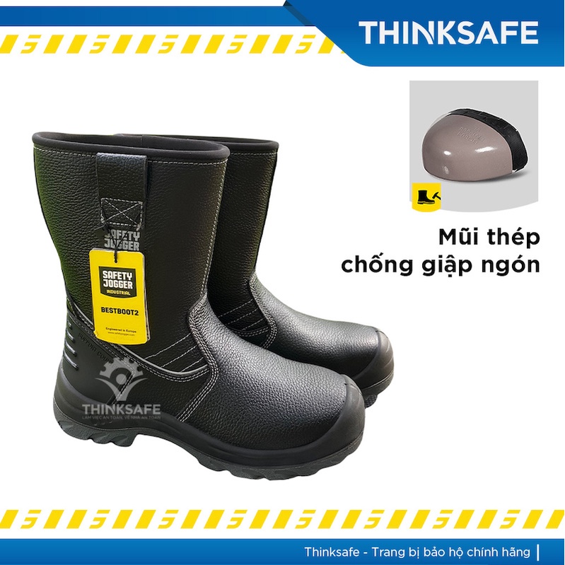 Ủng bảo hộ Safety Jogger Bestboot S3 da cao cấp, đế sắt mũi thép, chống nước chịu nhiệt, dùng trong kho lạnh, nhà xưởng
