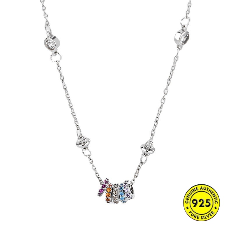 Vòng cổ Mạ Vàng Hồng 18K Kiểu Dáng Mới 925 Thời Trang Cho Nữ