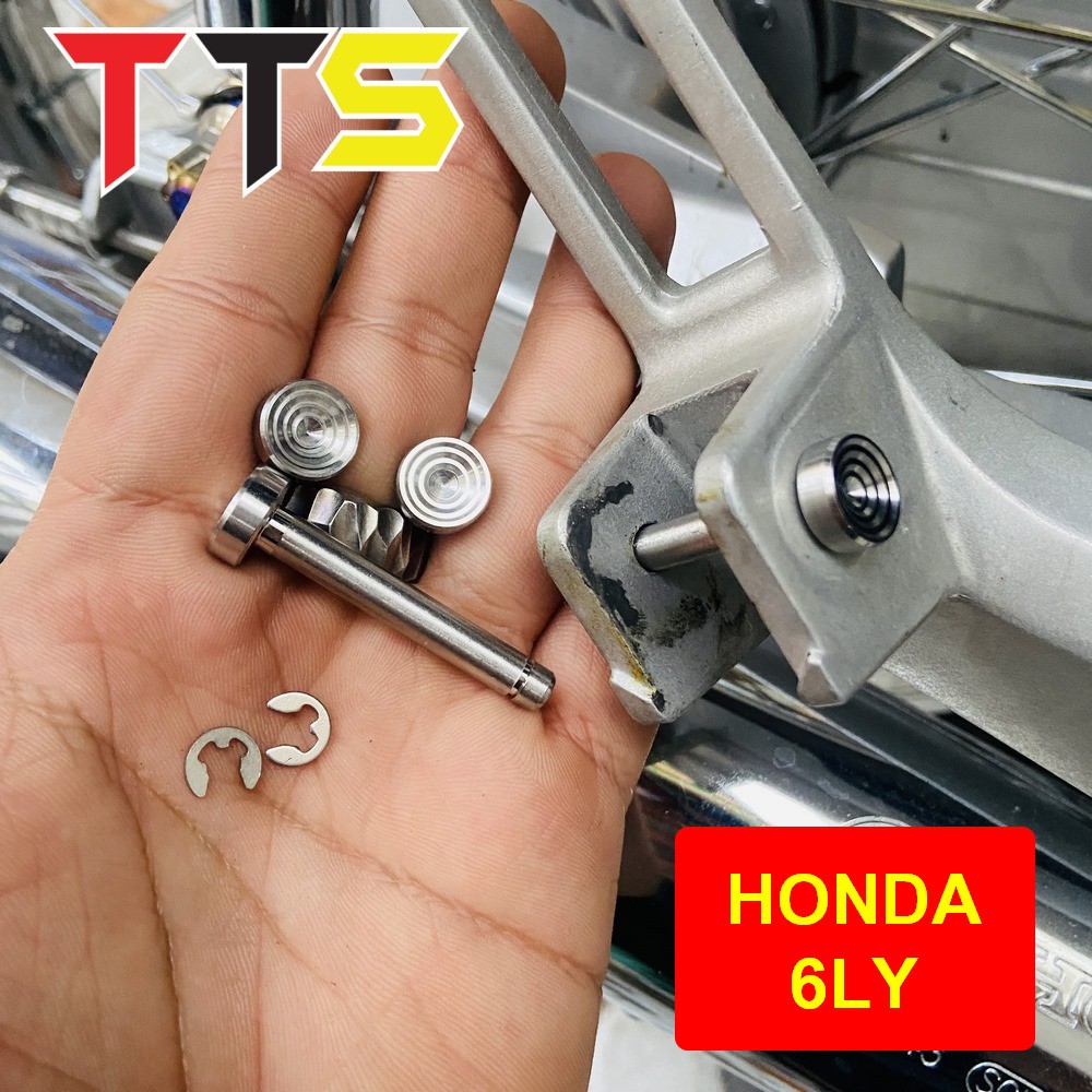 Bộ 2 ốc cốt xỏ gác chân SALAYA mẫu V2 chất liệu inox lắp cho xe HONDA, YAMAHA, VARIO