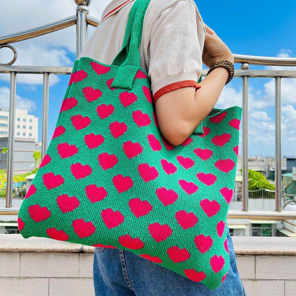 Túi Xách Đan Len Cỡ Lớn Phong Cách Boho Thời Trang Cho Nữ