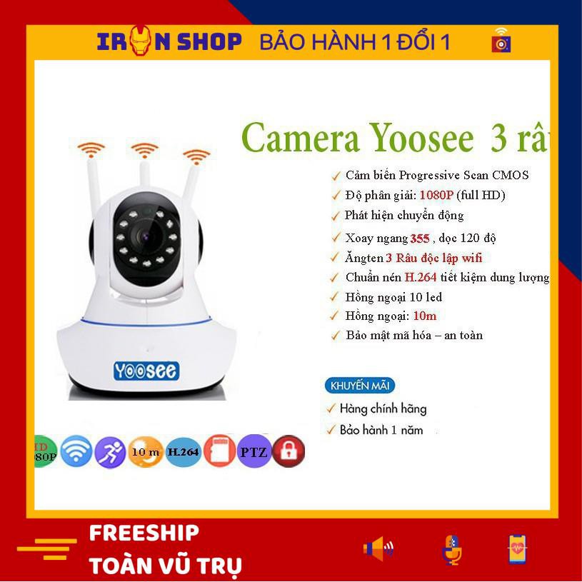 Camera WIFI Yoosee HD720P 3 Anten 720HD Siêu Nét 2019 | BigBuy360 - bigbuy360.vn