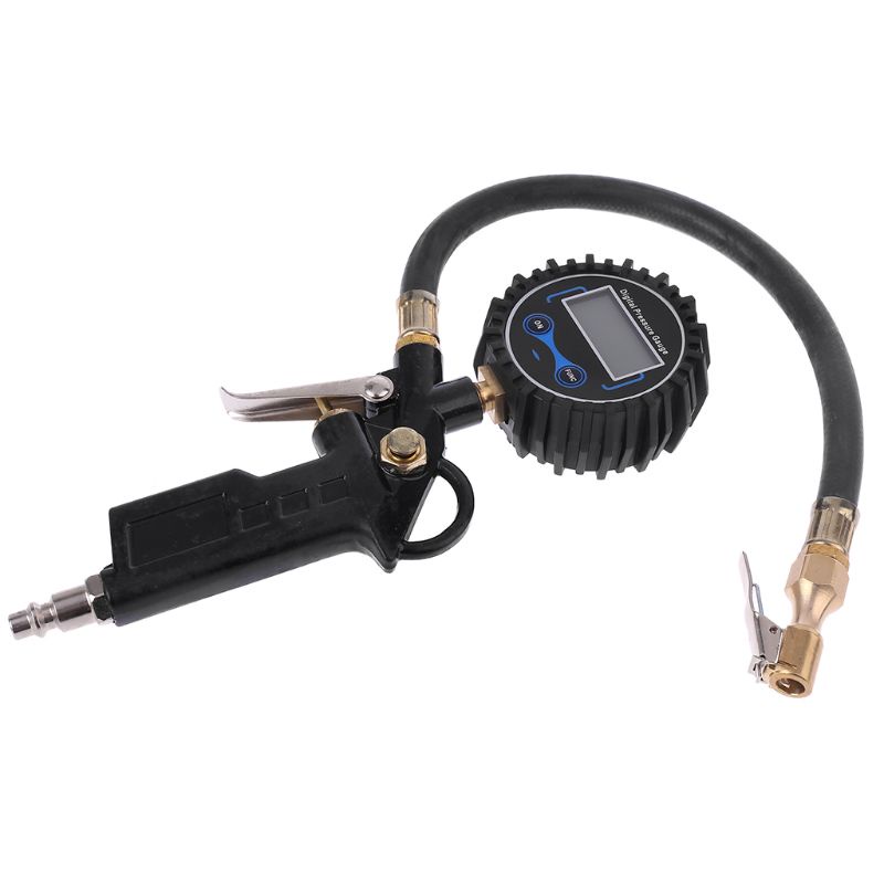 Máy Bơm Lốp Xe Hơi / Xe Tải Có Đồng Hồ Đo Áp Suất Không Khí 200 Psi