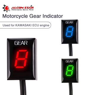 1PC Motorcycle LED Digital Gear Dispalay Indicator Shift Level Sensor For Kawasaki Z300 ER6N Ninja 300 Z1000 Z800 Z750