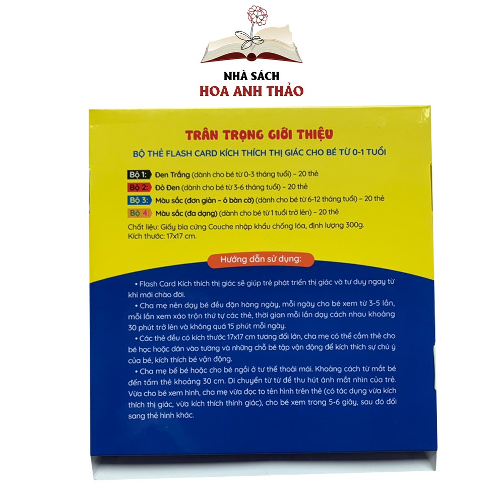 Thẻ Flash card Việt Hà kích thích thị giác cho bé từ 0-1 tuổi theo phương pháp giáo dục sớm