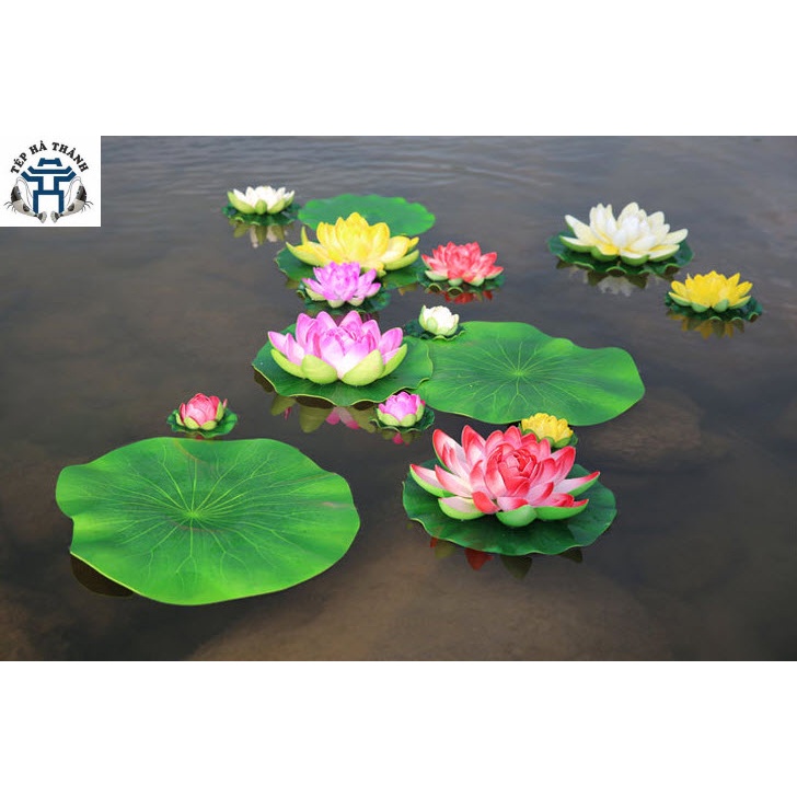 Bông Hoa Sen Nhựa Thả Trên Bể Cá - Cây Trang Trí Bể Cá Cảnh