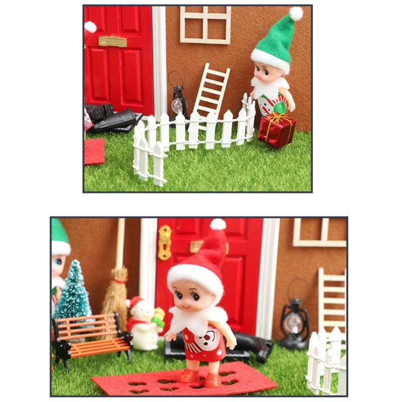 Set 1 / 12 Mô Hình Cây Thông Noel Mini Để Bàn Trang Trí Nhà Búp Bê