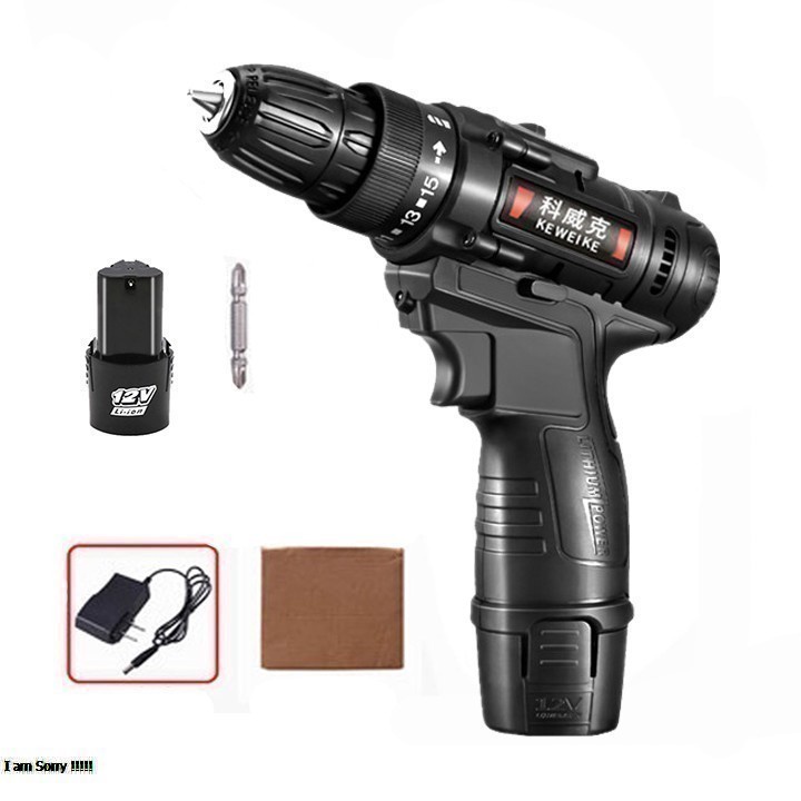 MÁY KHOAN PIN CẦM TAY 12V KEWEIWE 2 TỐC ĐỘ