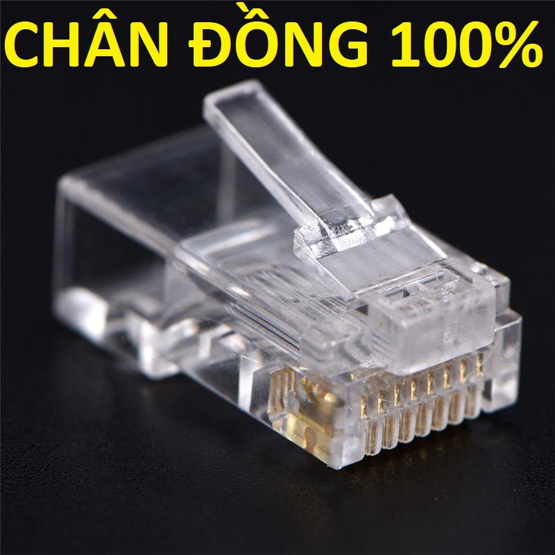 HẠT MẠNG RJ45 LOẠI TỐT ĐẦU BẤM DÂY MẠNG UTP LAN INTERNET