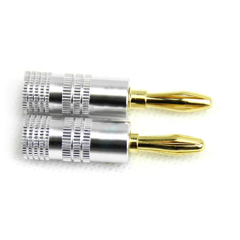 ❤❤ New 12x Golden Nakamichi Speaker Banana Plug Connector Adapter