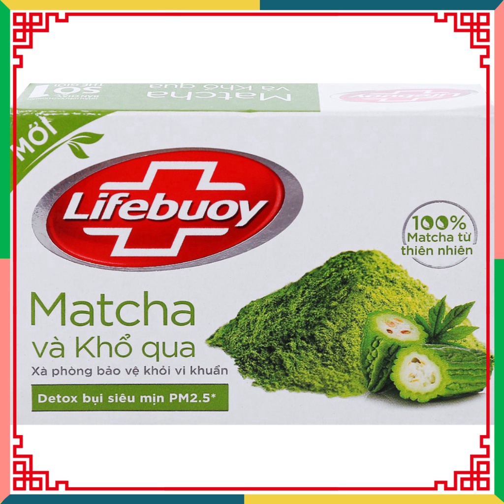 xà phòng cục Lifebuoy matcha và mướp đắng 90g ( Đại lý Ngọc Toản)