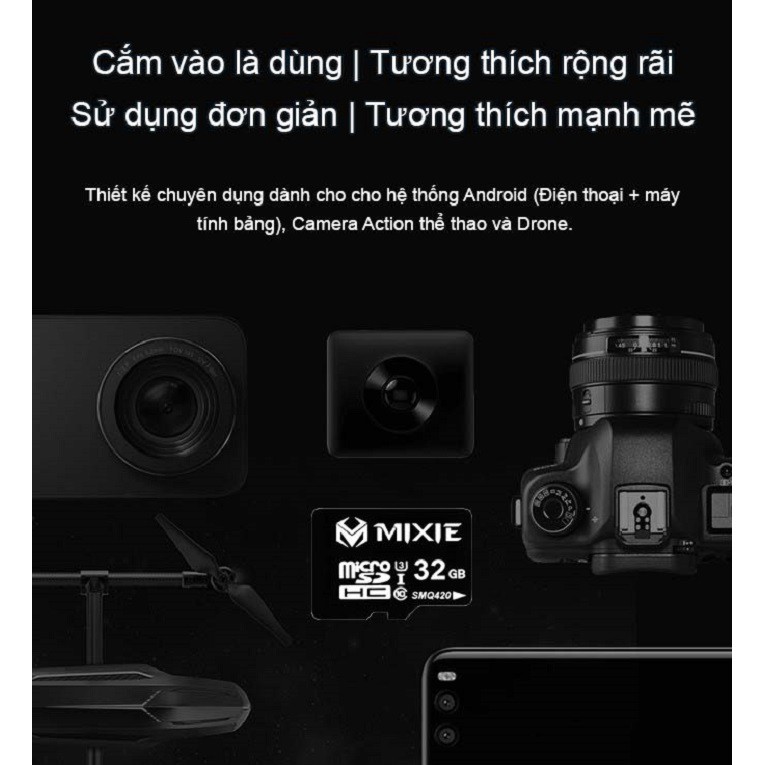 THẺ NHỚ MIXIE 32GB 64GB MICRO TF TỐC ĐỘ 95MB/S GHI 70M/S 21