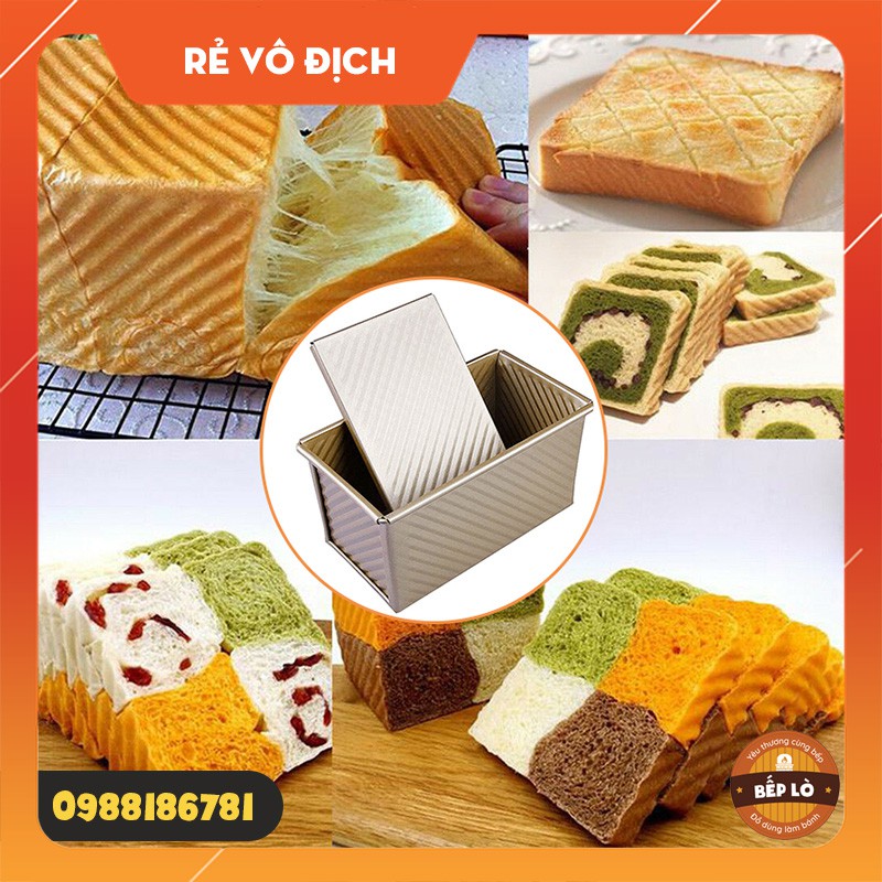 Khuôn bánh mì gối chống dính CAO CẤP hộp có nắp 450gr HÀNG MỚI VỀ