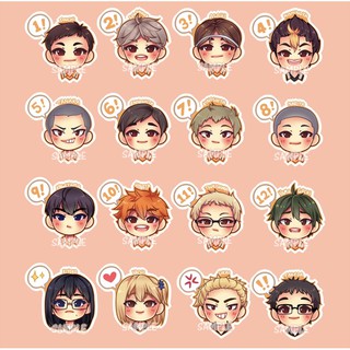 Sticker anime / hình dán haikyuu 30-60 cái ép lụa
