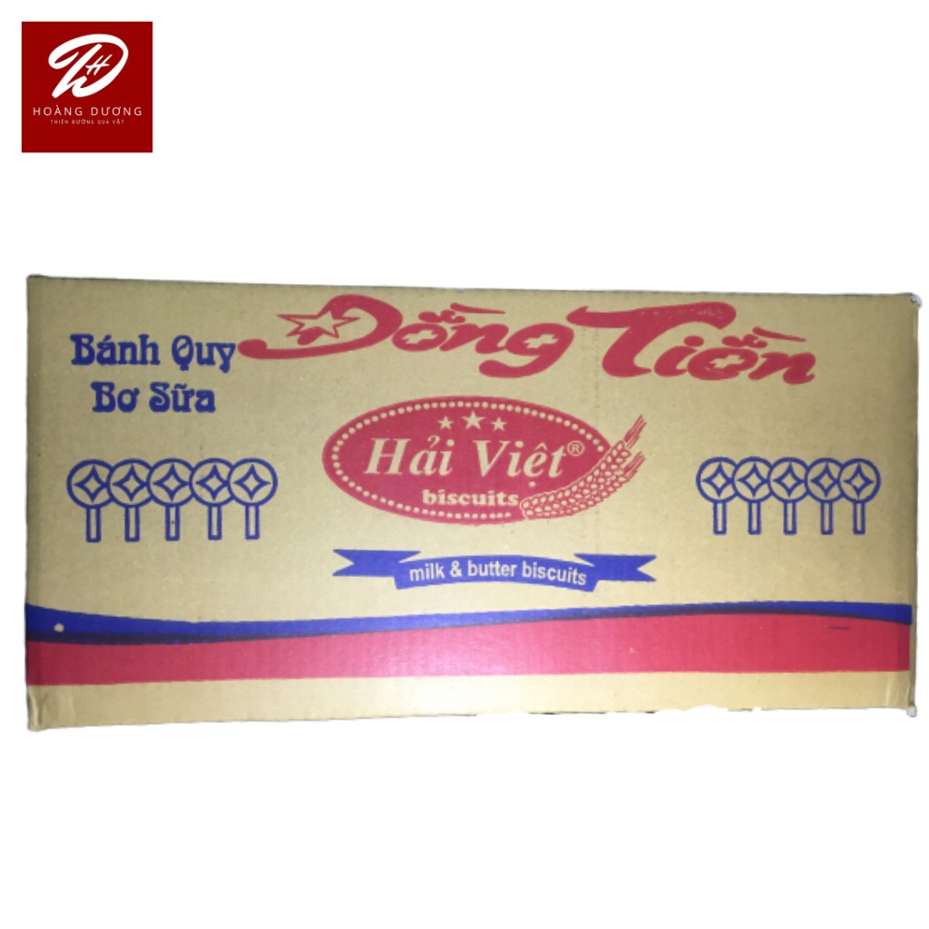 Thùng Bánh Đồng Tiền Hải Việt 12 Bịch (120 gói)