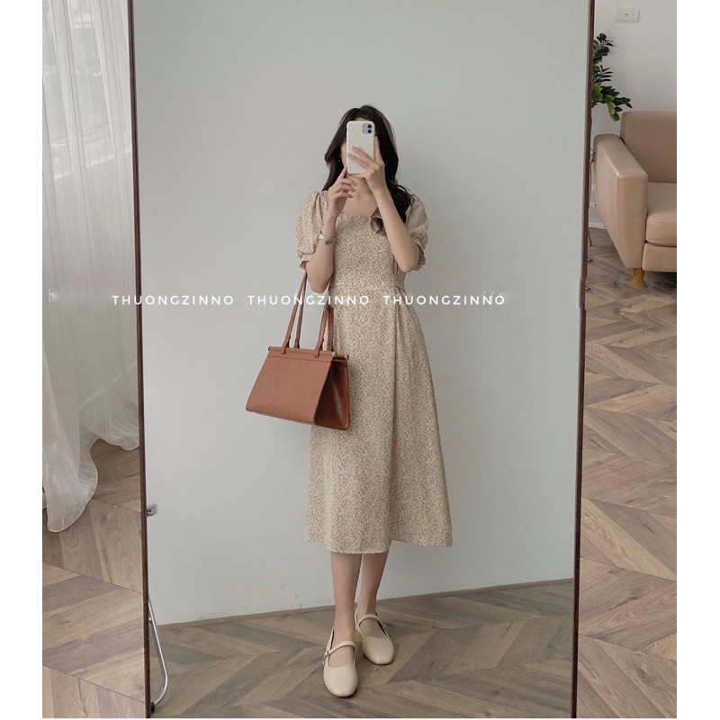 [Ảnh thật/Video] Đầm hoa vintage Myan dự tiệc dáng xoè tay cộc dễ thương Váy hoa ulzzang dáng dài Quảng Châu | BigBuy360 - bigbuy360.vn