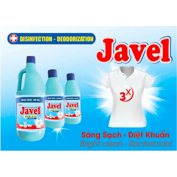 NƯỚC TẨY JAVEL cho quần áo trắng sáng