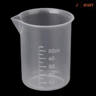 IE❤50mL Graduated Beaker Clear Measuring Cup Practical Office Laboratory Supplies