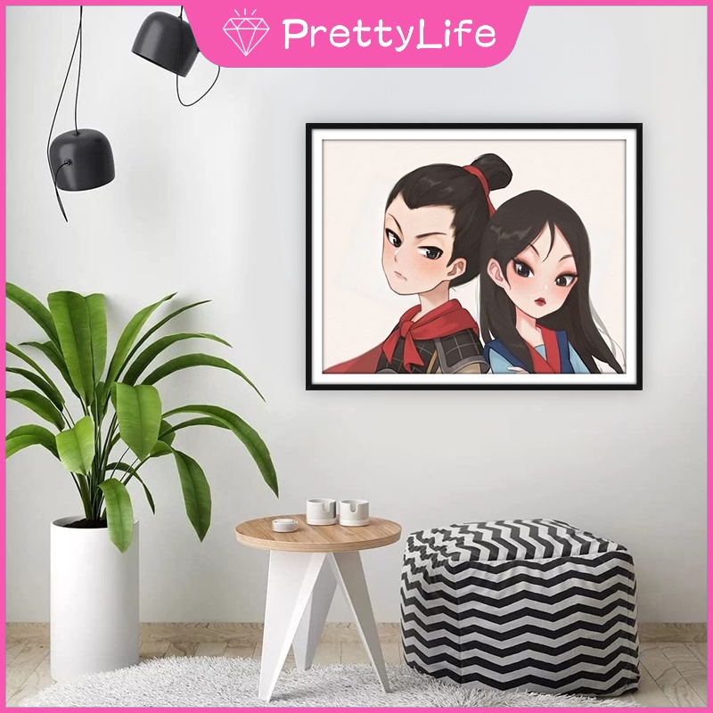 DISNEY Bộ Tranh Đính Đá 5D Tự Làm Hình Công Chúa Và Hoàng Tử 50x40cm/40x30cm Trang Trí Nhà Cửa