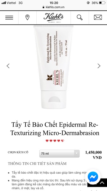 Tẩy Tế Bào Chết Kiehl's Epidermal Re-Texturizing Micro-Dermabrasion