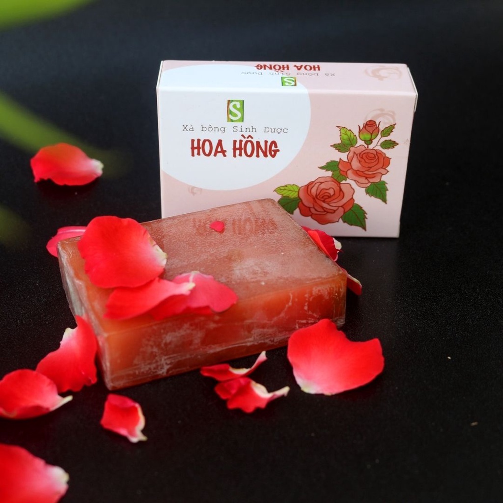 Xà bông sinh dược hoa hồng, xà bông handmade từ thành phần tự nhiên giúp dưỡng da, thư giãn. | BigBuy360 - bigbuy360.vn