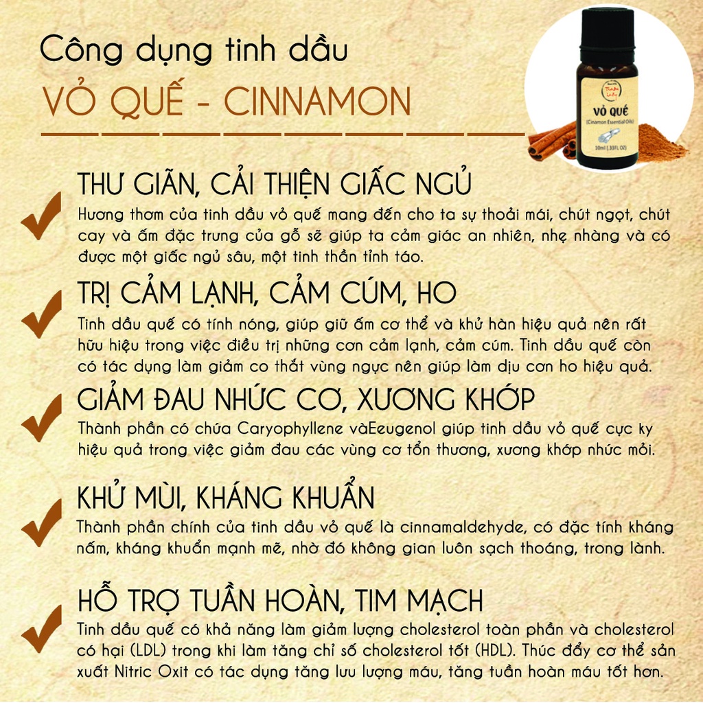 Tinh dầu Quế nguyên chất 20ml